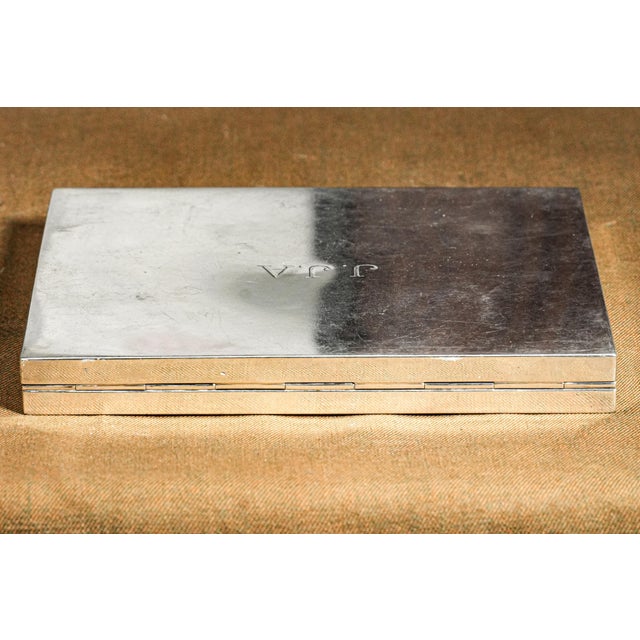Elegant Cartier Vintage Heavy Large Sterling Silver Antique Trinket Jewelry Box Case For Sale - Image 13 of 15