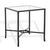 Tauri Metal Square Accent Table in Black with Glass Top For Sale In Philadelphia - Image 6 of 7