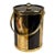 Vintage Hollywood Regency Gold & Black Mirrored Ice Bucket by Larry Laslo For Sale