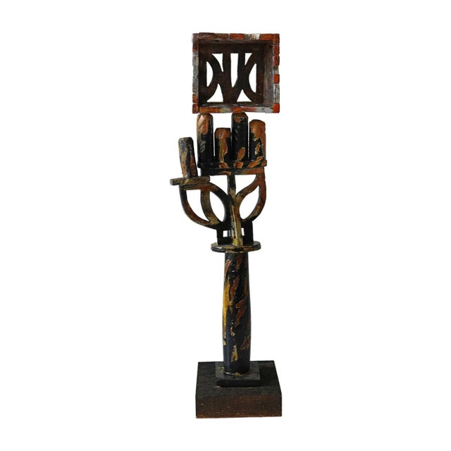 Abstract Vintage Folk Art Sculpture For Sale - Image 3 of 5