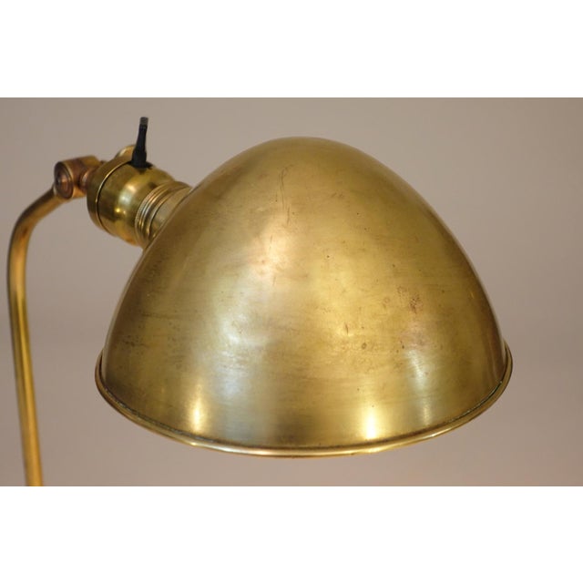1920s Rare Early Art Deco Industrial Machine Age Brass Elegant Articulating Lamp O C White Faries Era For Sale - Image 11 of 12