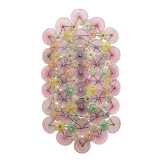 Large Multicolor Millefiori Sconce, Barovier E Toso Attributed. Italy, 1960's. For Sale