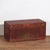 Red Antique Red Wooden Box For Sale - Image 8 of 9