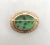 1960s Vintage 1965 Signed Napier Oval Carved Faux-Jade Brooch For Sale - Image 5 of 6