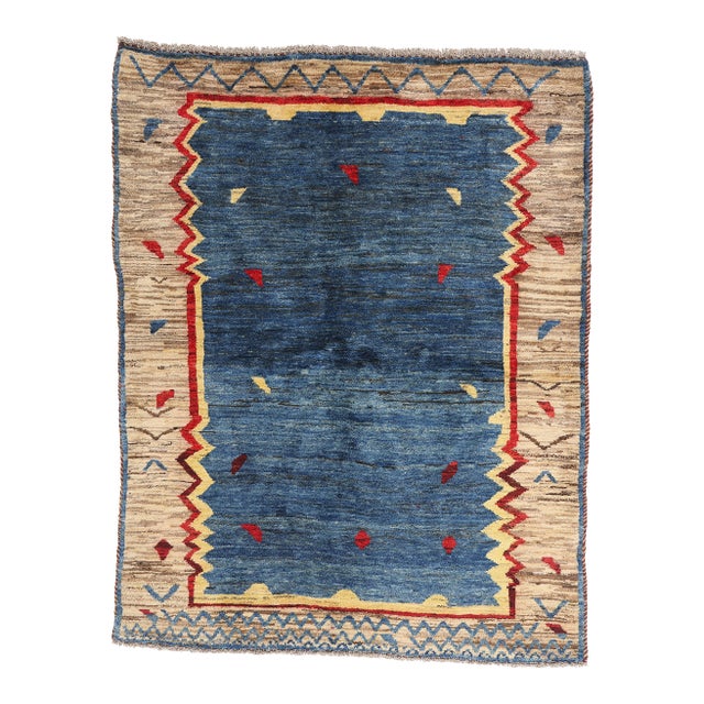 Vintage Persian Gabbeh Rug, 05'01 X 06'05 For Sale