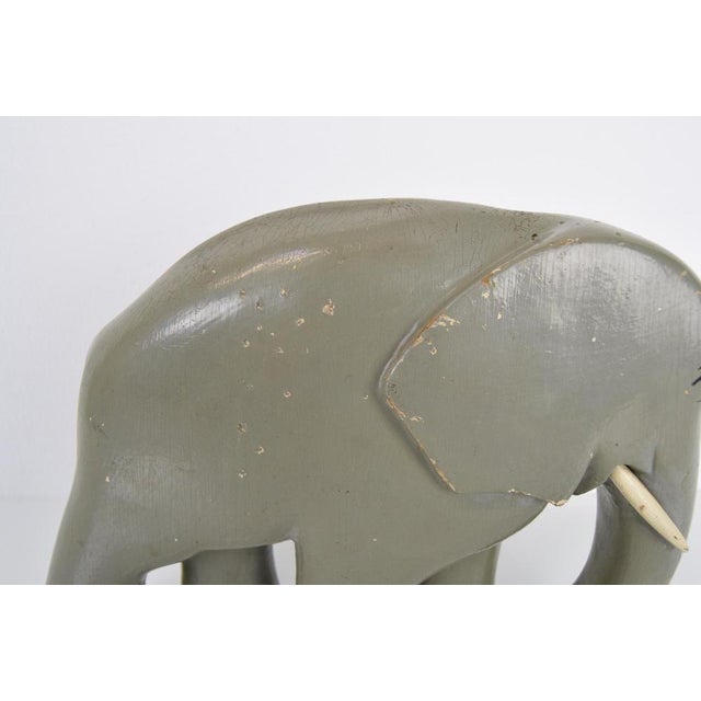 Gray Art Deco Sculpture Wood Elephant, 1930s For Sale - Image 8 of 16