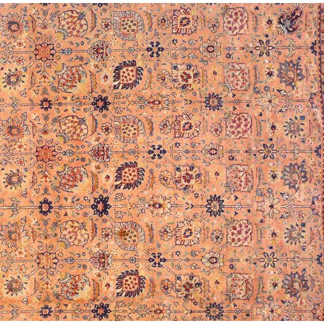 Antique Persian Tabriz Oriental Carpet, in Large Size with Allover Floral Design For Sale - Image 4 of 4