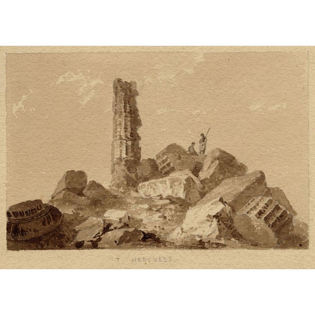 William Page, Temple of Hercules, Sicily, Watercolour For Sale