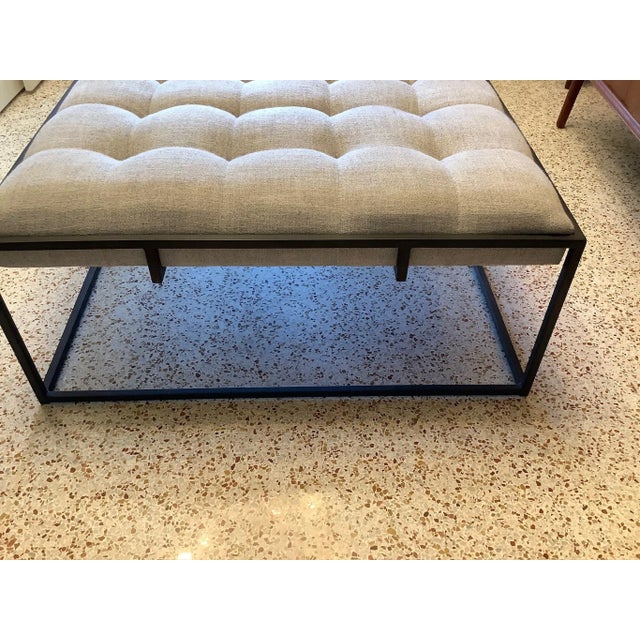 Antique White Late 20th Century Modern Coffee Table/Ottoman For Sale - Image 8 of 11
