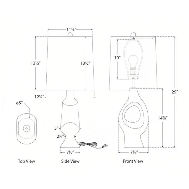 Transitional AERIN for Visual Comfort Signature Capra Medium Table Lamp in Marion White with Linen Shade For Sale - Image 3 of 3