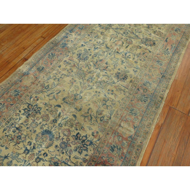 Early 20th Century Persian Kashan Gallery Runner - 4'7" x 16'3" For Sale - Image 10 of 11