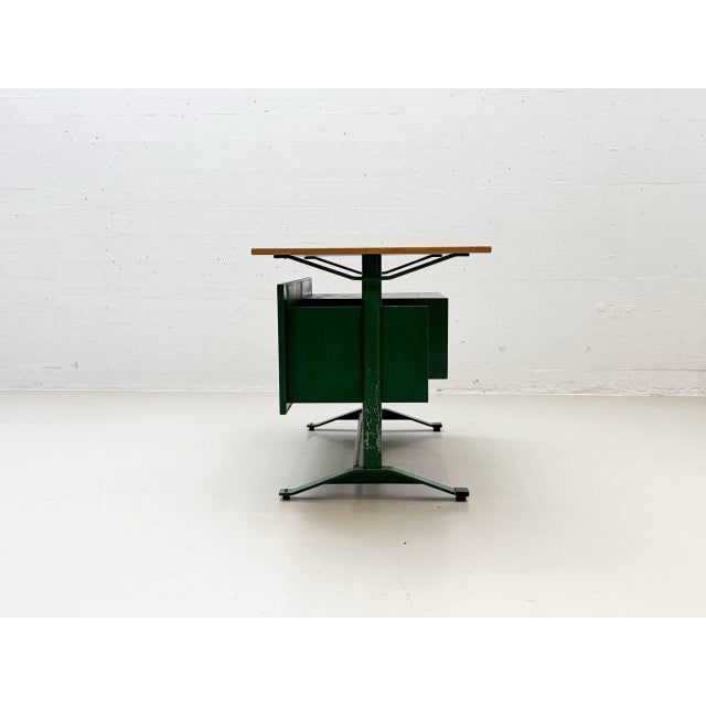 Green Industrial Workbench by Meneghello, 1970s For Sale - Image 8 of 16