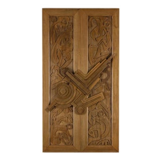 Leo Guida, The Big Door 3, 1986, Mixed Media Relief on Canvas For Sale