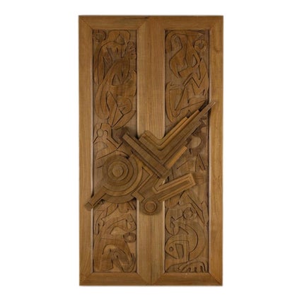 Leo Guida, The Big Door 3, 1986, Mixed Media Relief on Canvas For Sale