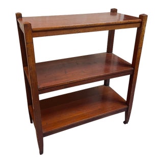 Antique Arts & Crafts 3 Tier Wooden Serving Trolley For Sale