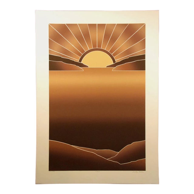 Jules Roch "Days End" Hand Signed Limited Edition Fine Art Serigraph For Sale