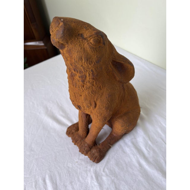 Metal Cast Iron Sitting Hare Figure For Sale - Image 7 of 7