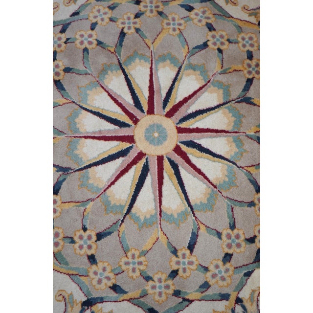 Cream Vintage Multi Medallion 9’ X 13’ Cream Field Oriental Rug For Sale - Image 8 of 11