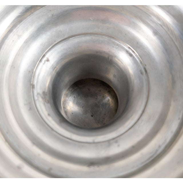 20th Century Turned Decorative Pewter Centerpiece Bowl For Sale - Image 9 of 11