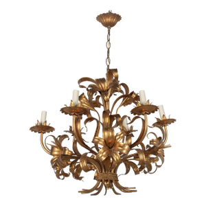 Italian Gilt Tôle Chandelier
