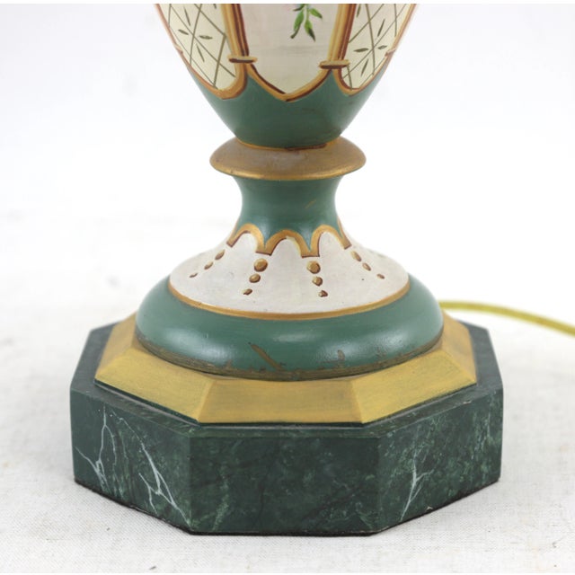 Early 21st Century Early 20th Century Vintage Trophy Lamp on Faux Marble Base For Sale - Image 5 of 10