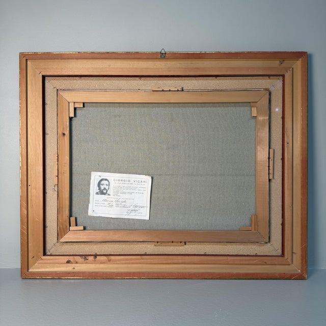 Giorgio Vicari, Surreal Escape, 1979, Oil on Canvas For Sale - Image 9 of 12
