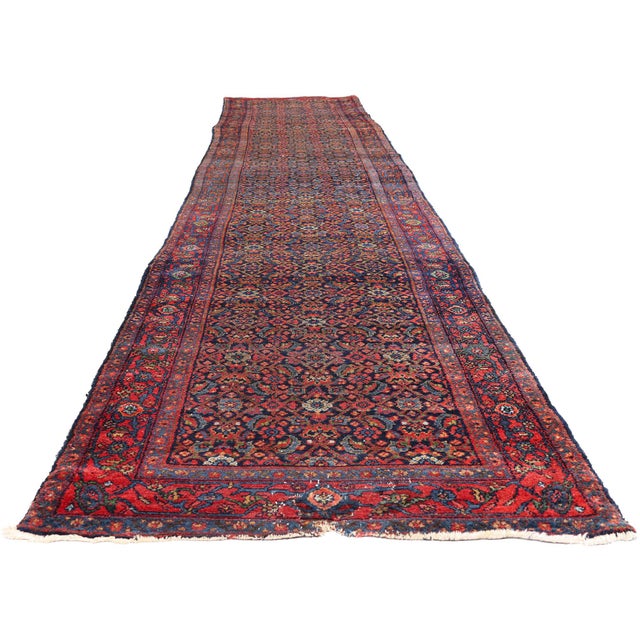 Traditional Antique Persian Senneh Rug, 03'05 X 17'01 For Sale - Image 3 of 10