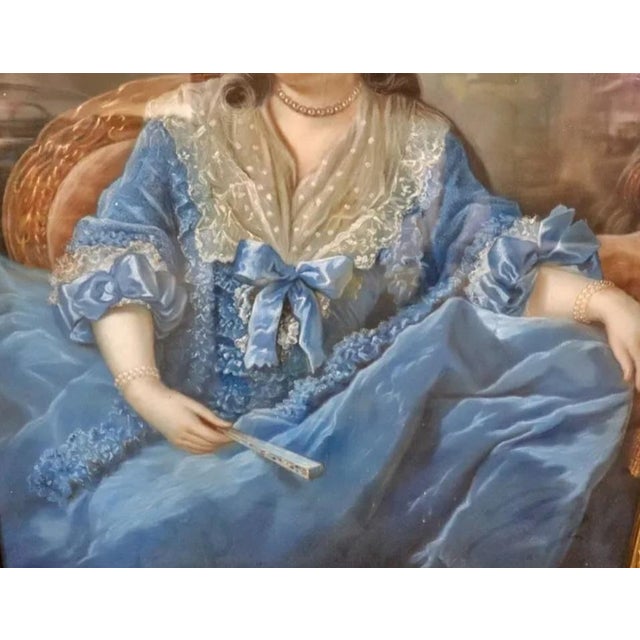 1900 - 1909 Early 1900s Antique French Pastel Painting in a French Frame For Sale - Image 5 of 7