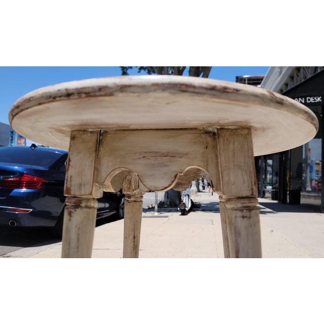 Wood 20thc White Painted Queen Ann Style Side Table For Sale - Image 7 of 7