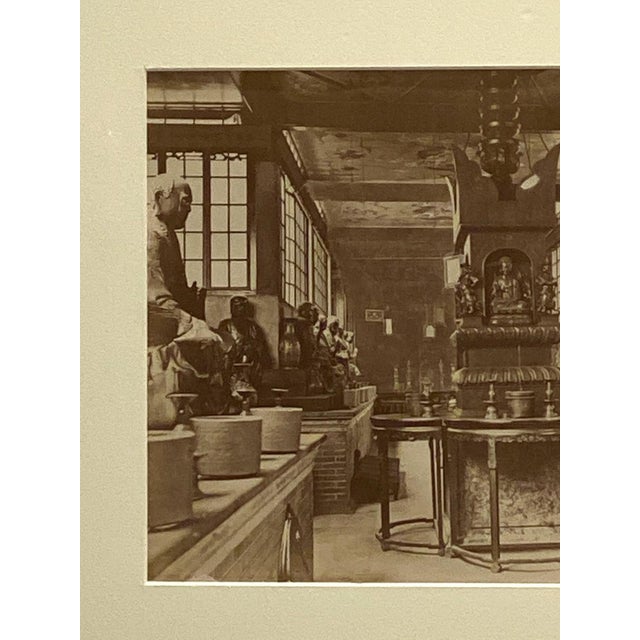 Asian Antique Antique Photograph of an Interior of a Temple For Sale - Image 3 of 5