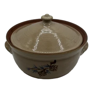 1989 Pinecone Covered Casserole by Vernon Owens