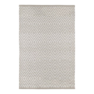 Dash & Albert by Annie Selke Diamond Platinum/White Indoor/Outdoor Rug, 7' 6" x 9' 6" For Sale