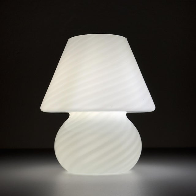 Vintage Swirl Murano Glass Table Lamp, 1970s For Sale - Image 9 of 14