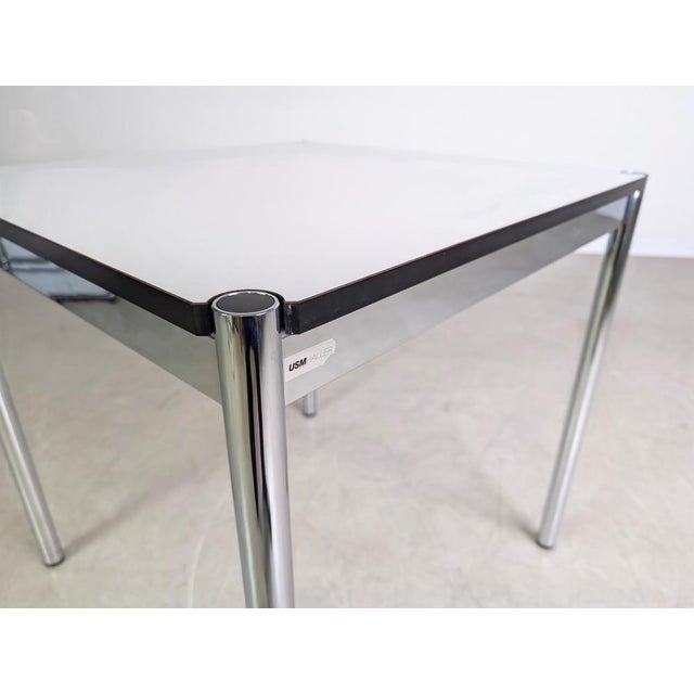 Black Small Square White Desk from USM Haller For Sale - Image 8 of 9