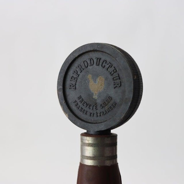 1900 - 1909 Antique French Pathé Frères Cylinder Phonograph With Aluminum Horn C1900 For Sale - Image 5 of 11