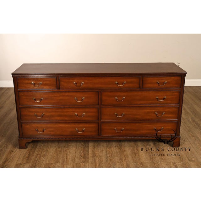 Brown Kittinger Chippendale Style Mahogany Long dresser For Sale - Image 8 of 18