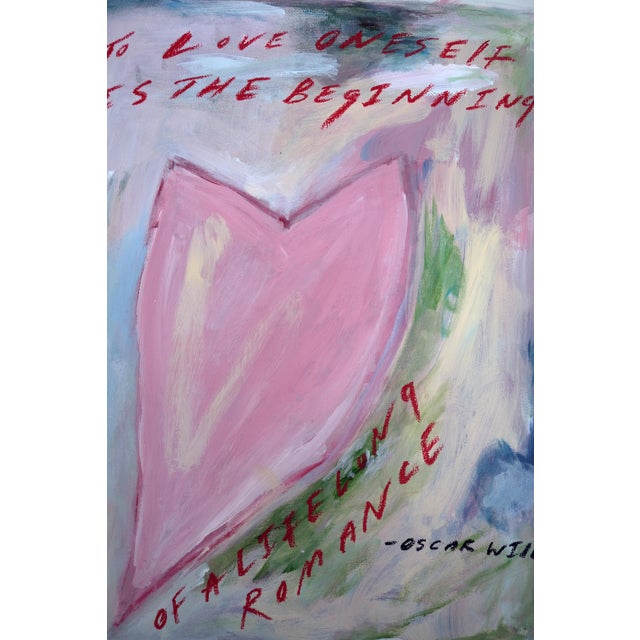 Paper To Love Oneself Is the Beginning of a Life Long Romance by Tatiana Alida - Limited Edition A2 Print For Sale - Image 7 of 8