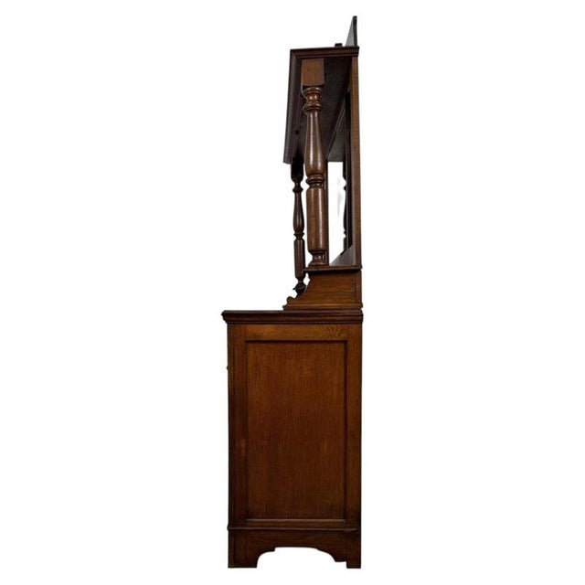 20th Century English Oak Mirror-Back Sideboard For Sale - Image 11 of 13