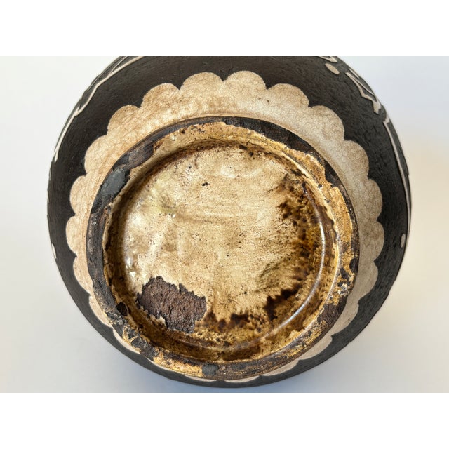 Antique Moroccan Fez Hand-Carved Ceramic Vase With Arabic Calligraphy For Sale - Image 16 of 16