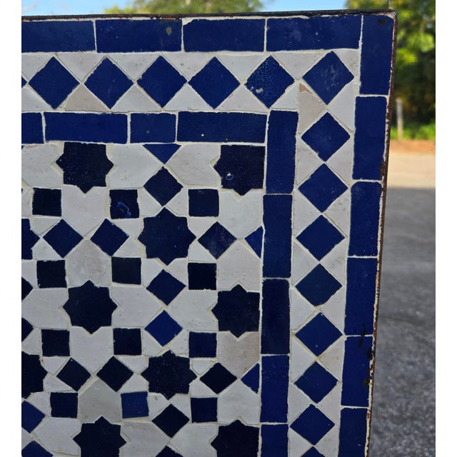 Multicolor Rbatia Style Moroccan Mosaic Tile Fountain, Settachia Blue For Sale In Orlando - Image 6 of 6