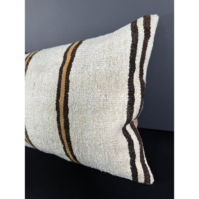 Turkish Hemp Pillow Cushion Natural Beige Brown Pillow Cushion Cover 16 "x 24" #30027 Enhance your home decor with our...