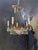 1930s 1930 Swedish Empire Chandelier With Crystals and Etched Glass For Sale - Image 5 of 5