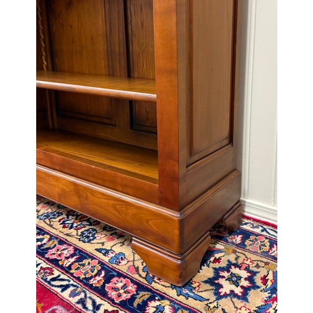 Vintage French Louis Philippe Bookcase Display Cabinet Cherry Mid 20th C For Sale - Image 9 of 15