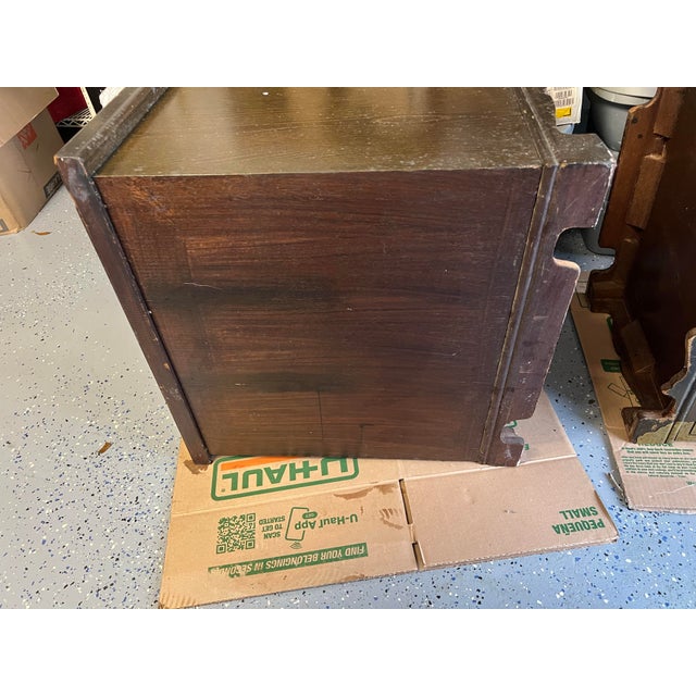1930s Pair of Vintage Korean Brass-Mounted Elm Wood Tansu Nightstands / Side Tables / Cabinets For Sale - Image 5 of 10