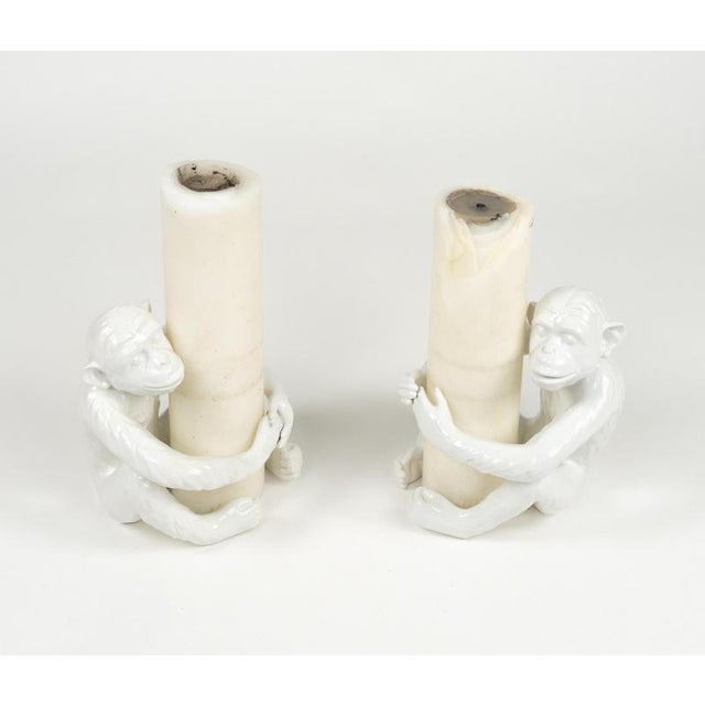 Mid-Century Modern Mid-Century Monkey Candleholders in Ceramic attributed to Vivai Del Sud, Italy, 1970s, Set of 2 For Sale - Image 3 of 16