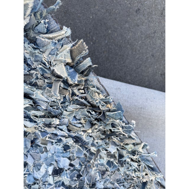 8ft 3in × 13ft 8in Stark Upcycled Denim Shag Area Rug For Sale - Image 10 of 10