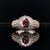 Traditional Diamond Tourmaline Ring 1.29 Tcw 14k White Gold Certified, Size 6.25 For Sale - Image 3 of 9