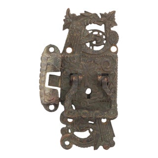 Antique Victorian Griffin Bronze Ice Box Latch For Sale