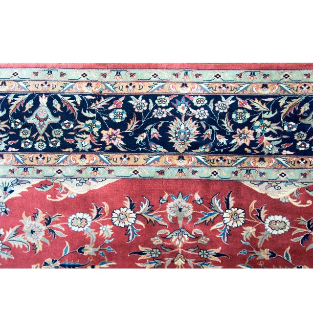 Indian Vintage Indian Tabriz-Style Rug For Sale - Image 3 of 15