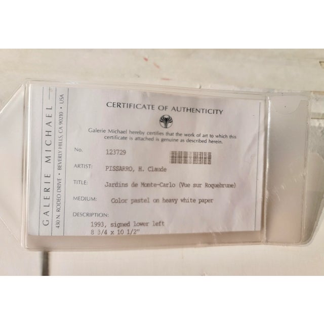 Claude Pissarro -View of Monte Carlo by the Garden of Monaco- Painting For Sale - Image 9 of 10